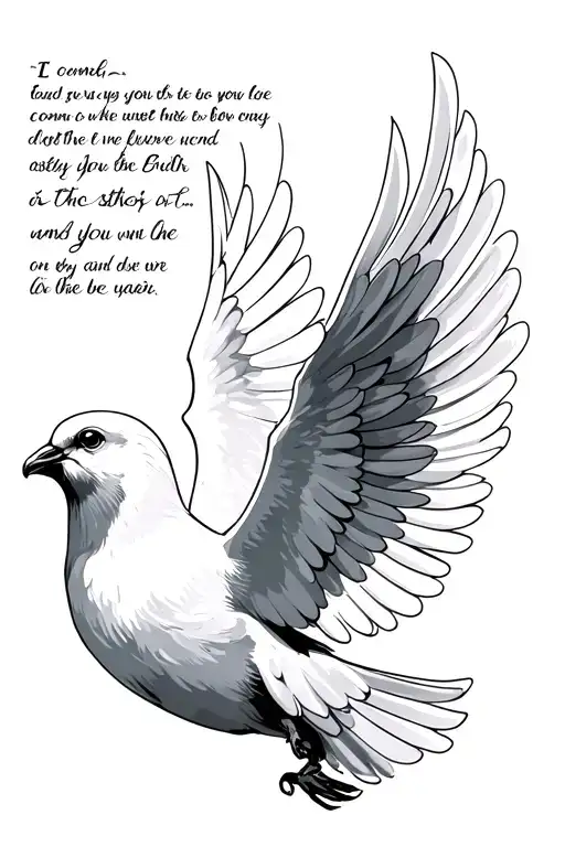 Bible Verse With Dove Coming