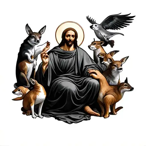 St Francis Surrounded By Animals