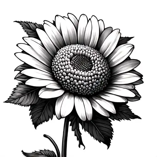 Chrysanthemum And Daisy Flower Intertwined Symbolizing The Client's Love