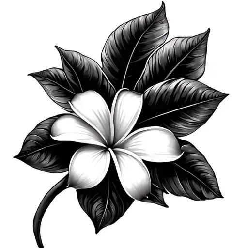 Gecko Tiger Frangipani Flower