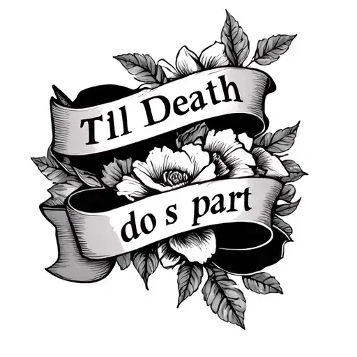 Till Death Do Us Part Words Integrated Into The Design