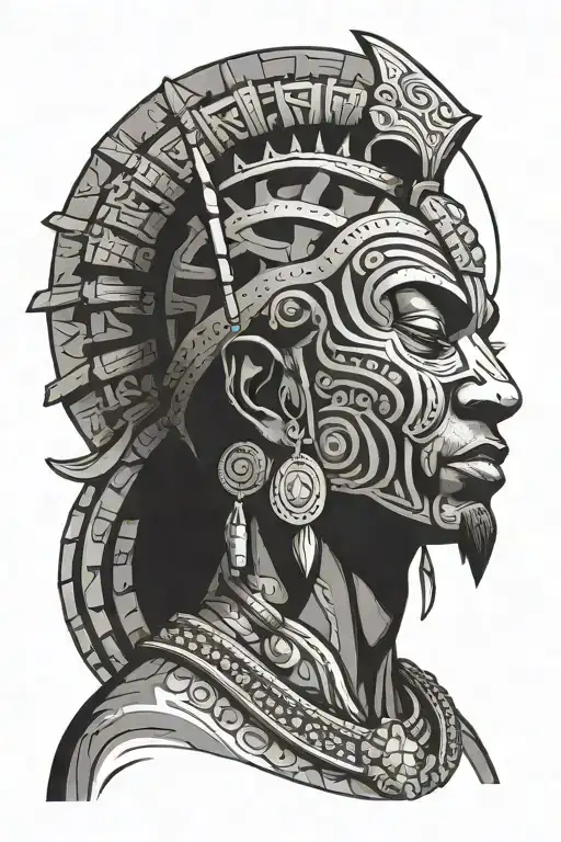 Afriacan Warrior Meditating