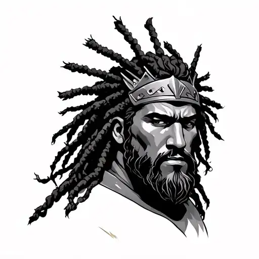 Warrior King With Dreadlocks
