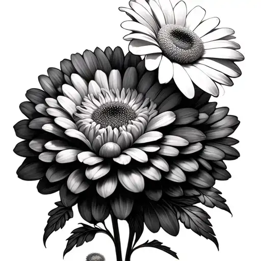 Chrysanthemum And Daisy