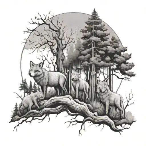 Forest Family With The Integrated