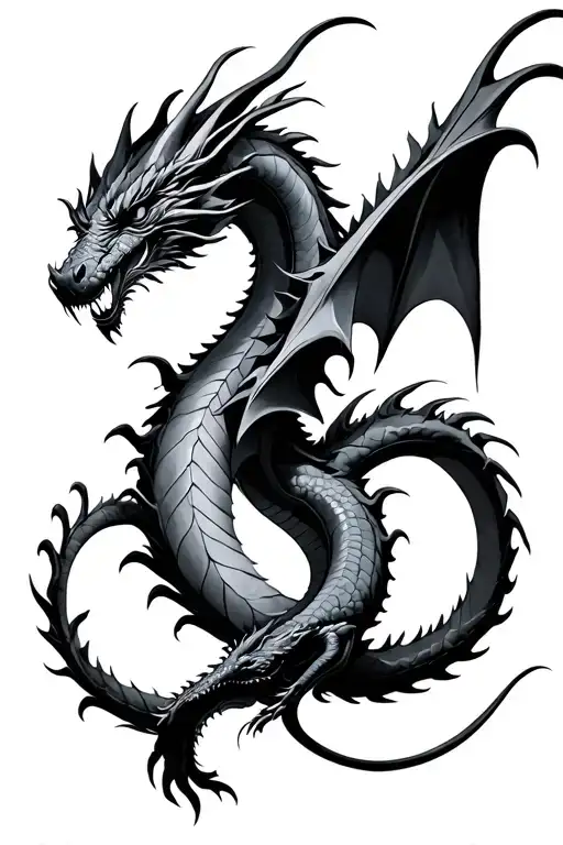 Two Dragons Circling