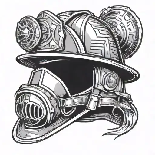 Firefighter Helmet Resting