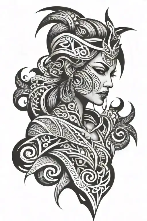 Neo Tribal Style Design Woman