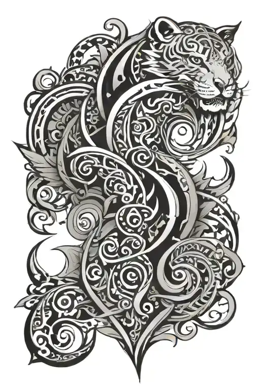Neo Tribal Style Design Sleeve