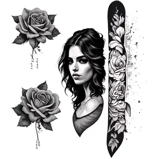Emma Written Vertically Mens Forearm