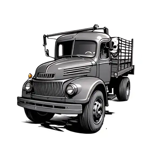 Truck And A Skull