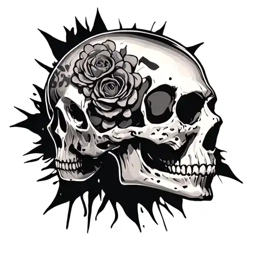 Tipper And A Skull Wearing