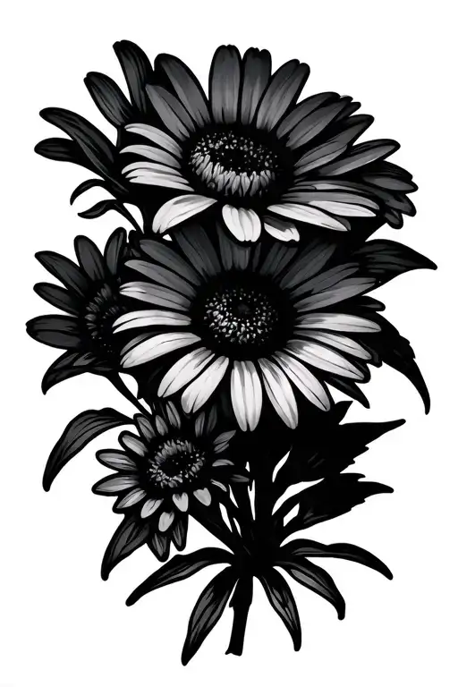 Daisy Larkspur And Aster Flower Bouquet