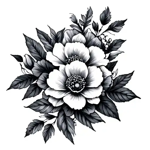 Design A Dainty Floral Thigh Piece With The Same Diego Incorporated Into It