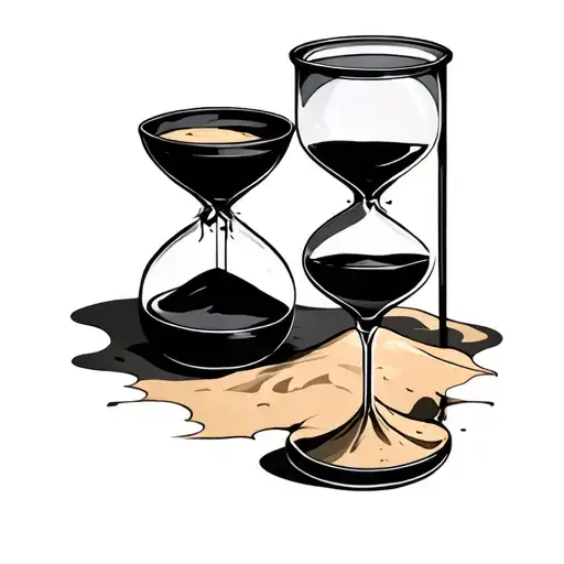 Dark Hour Glass With Sand