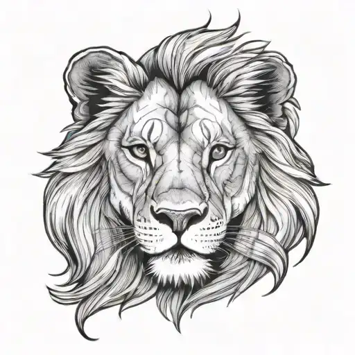 Half Lion Half Volf Face