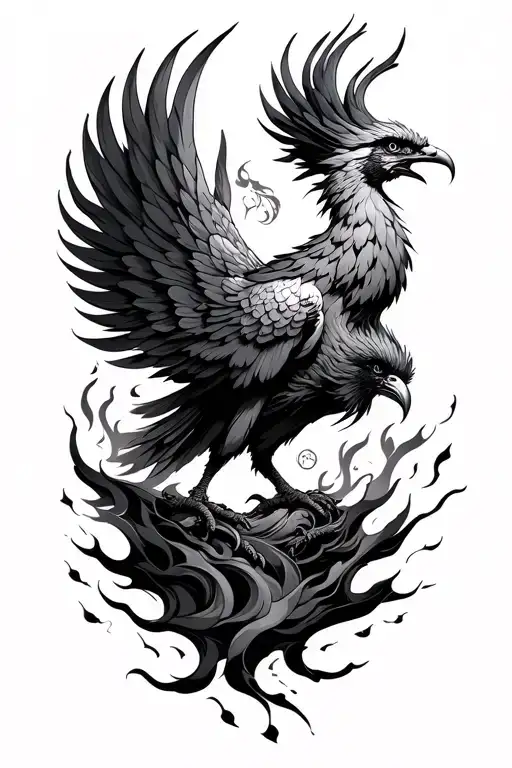 Japanese Phoenix Rising From The Ashes