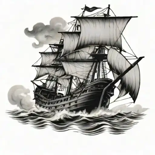 Wiking Ship Sailing