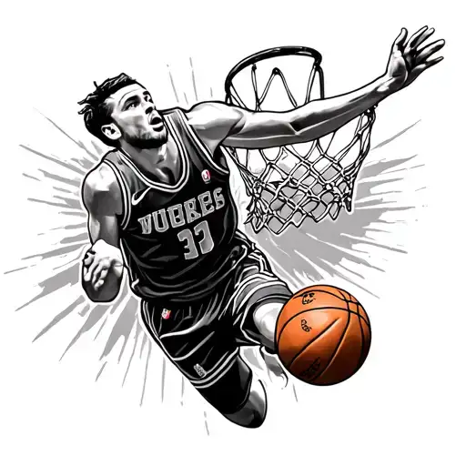 German Basketball Player Dunking