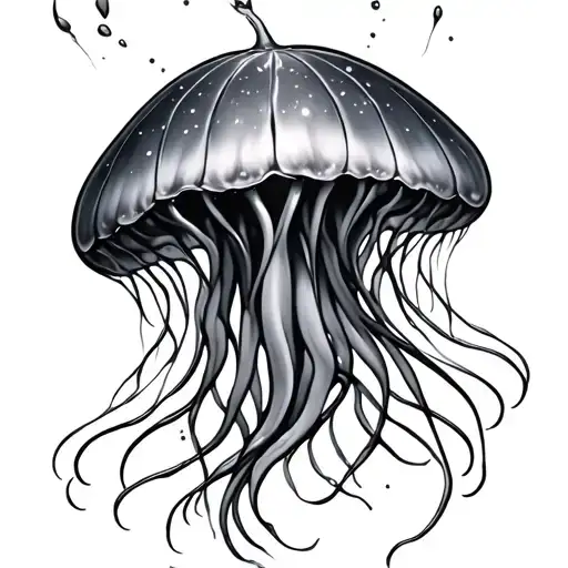 Jelly Fish Swimming Upstream