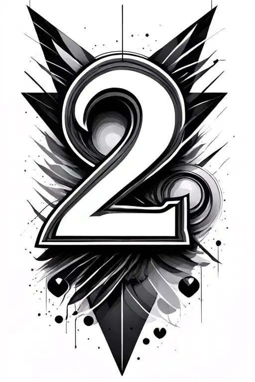 Triangles With Circles With Number 2