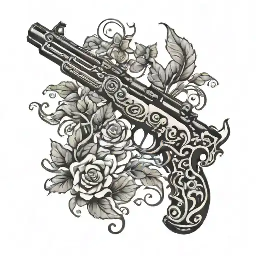 Rifle With Vines