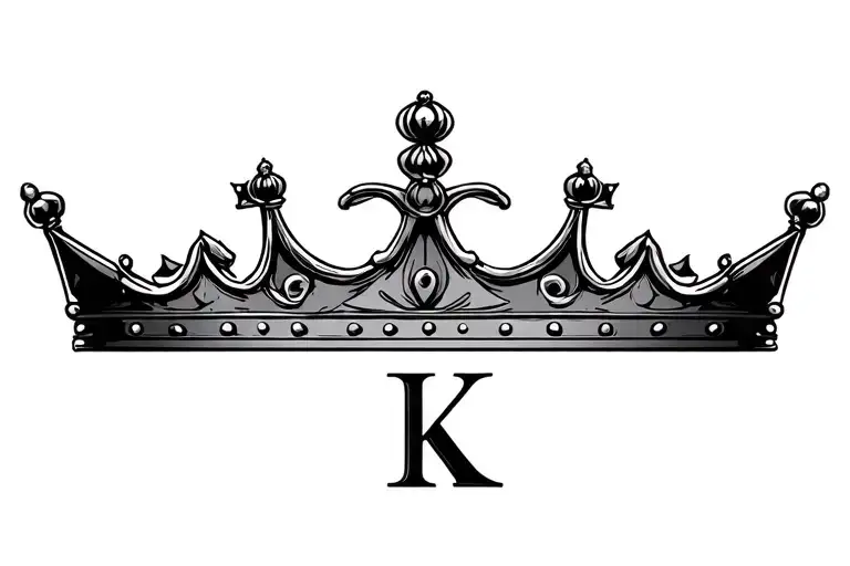 K Letter Plus A Crown On Top