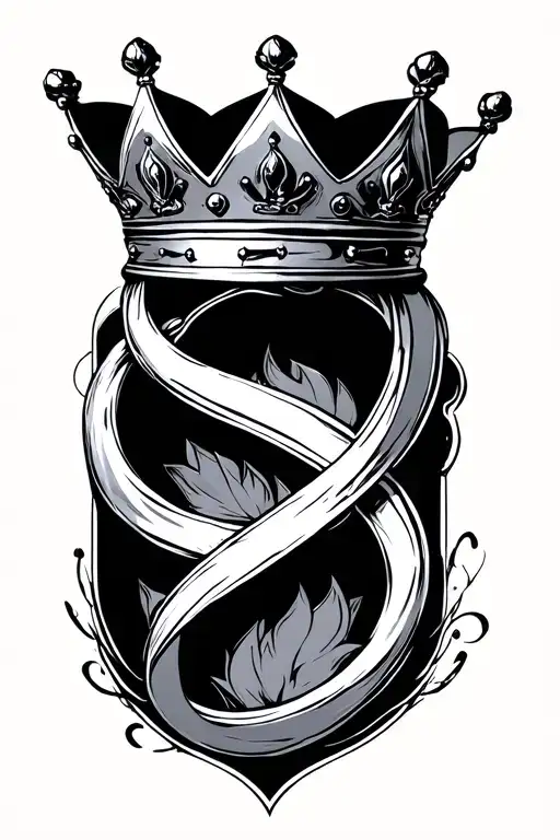 Crown With Note Intertwined