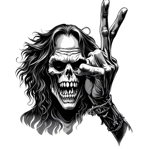 Iron Maiden Eddie To Middle Finger