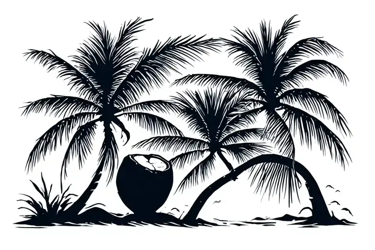 Coconut Tree Silhouette