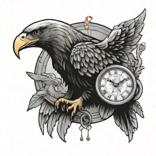 Eagle And Clock Surrounded