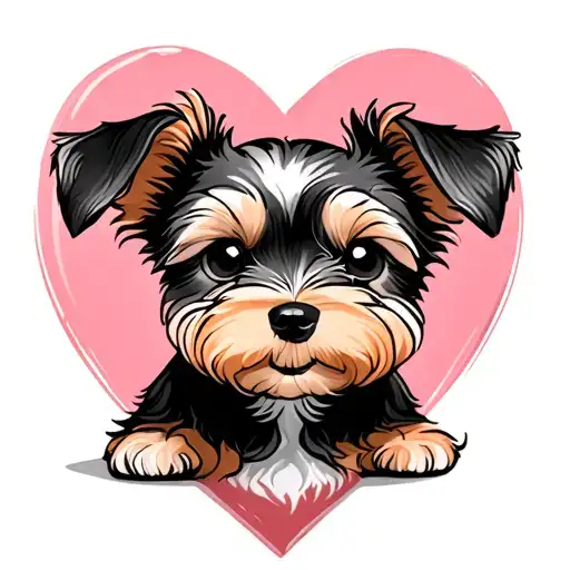 Cute Heart With A Pet Dog