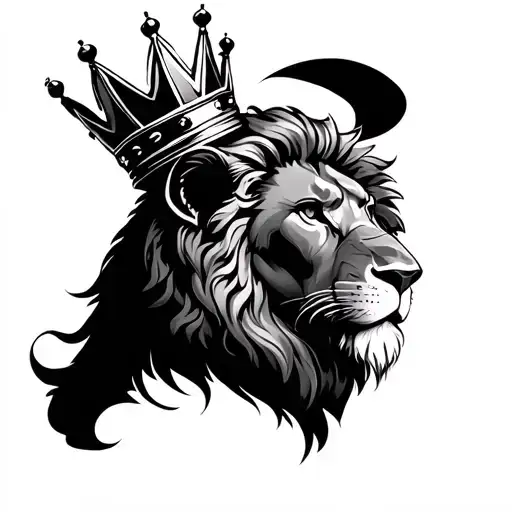 Lion Wearing A Crown