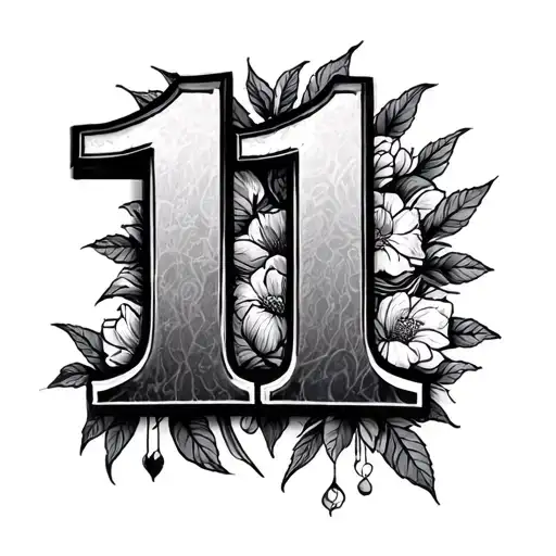 Number 11 But Custom For A Group Tattoo Design Small