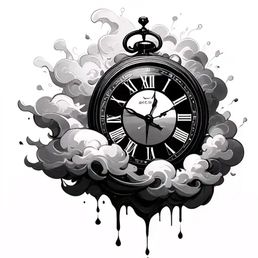 Clouds Melted Clock