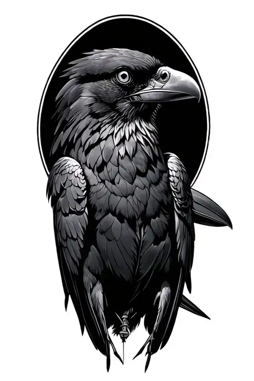 Black Crow On Arm