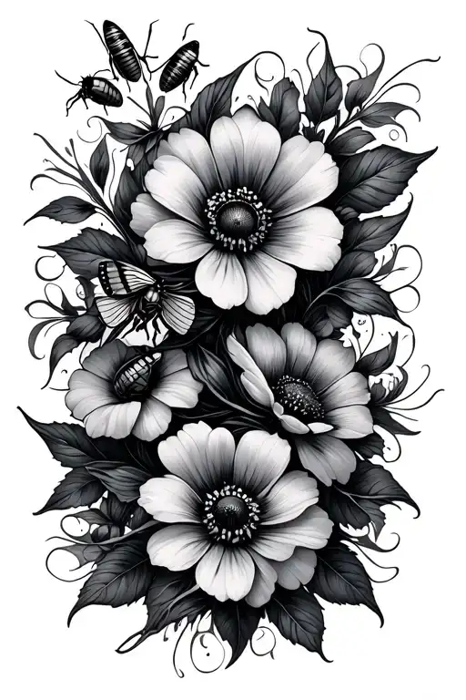 Flowers Intertwined Insects Intertwined