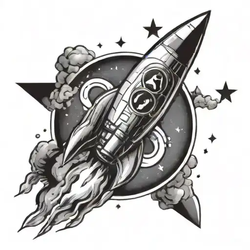 Rocket With Ael Initials