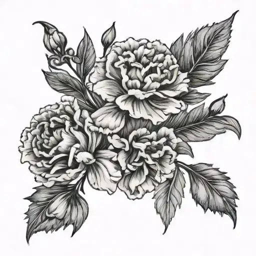 Carnation And Larkspur