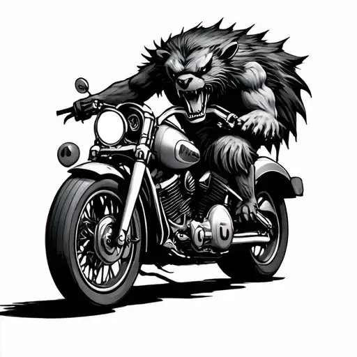 Beast On A Motorcycle