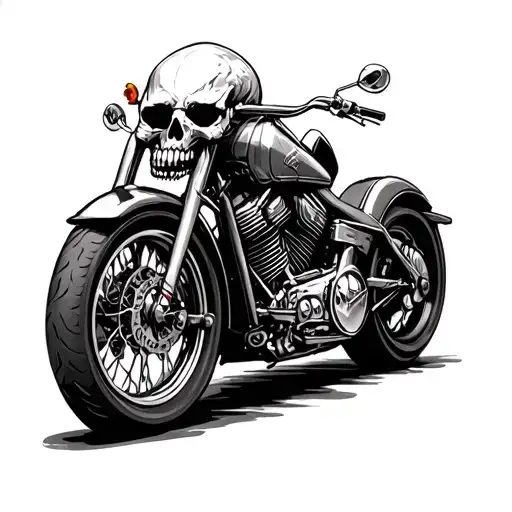 Beast Skull On A Motorcycle