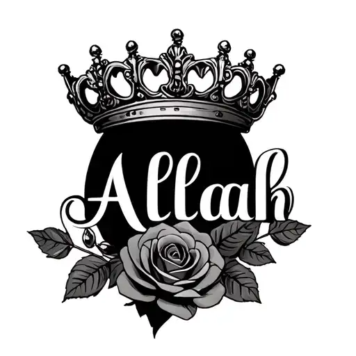 Aaliah Name Sorrounded By Roses Intertwined With Crown