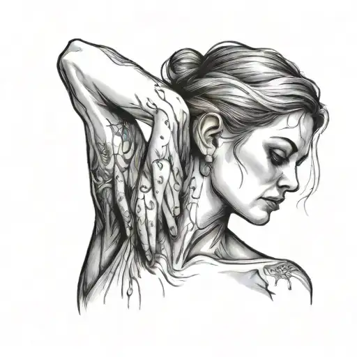 Woman Showing Pain Hatred Grief