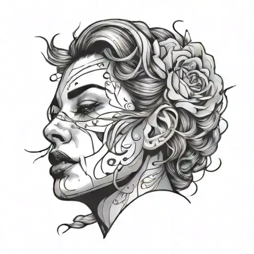 Woman Face Showing Pain