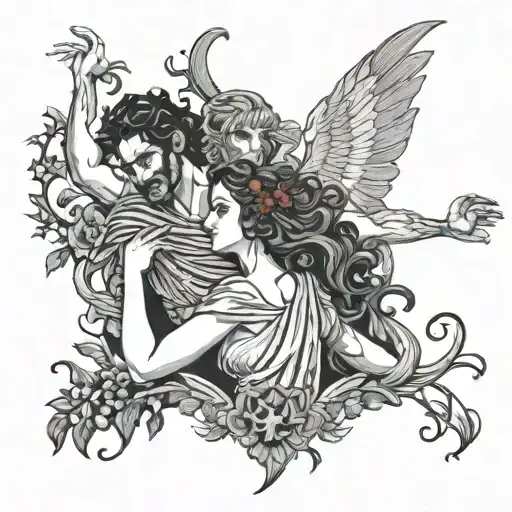 Hades And Persephone Reaching For The Pomegranet