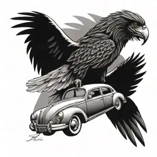 Eagle With Vw Car