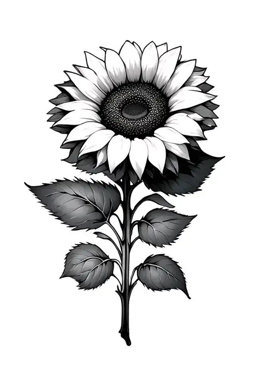 Sunflower And Technology Merging Together To Form