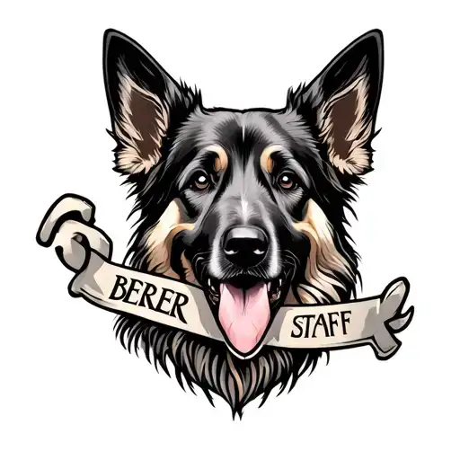 Shepherd Staff With Name Berger In It