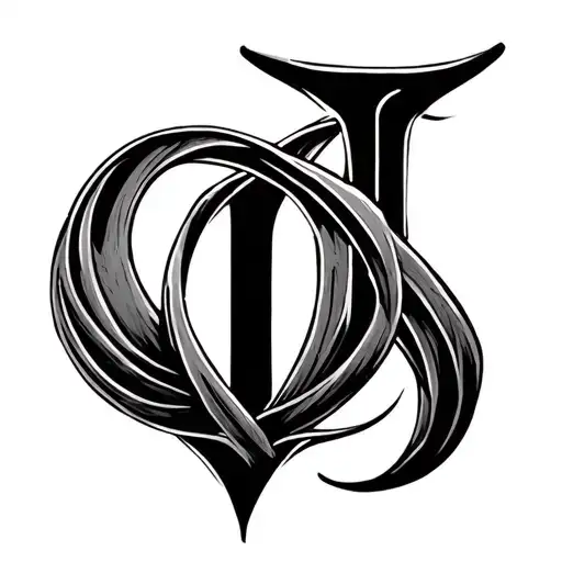 Intertwined Letters V And I