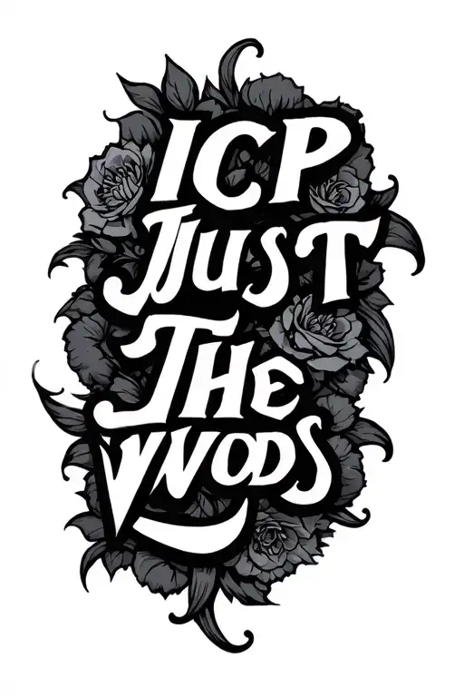 Icp Just The Words Bold Blackwork
